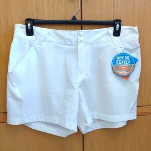 NWT UPF 50 White Shorts SZ 14 By Colombia Sportswear
